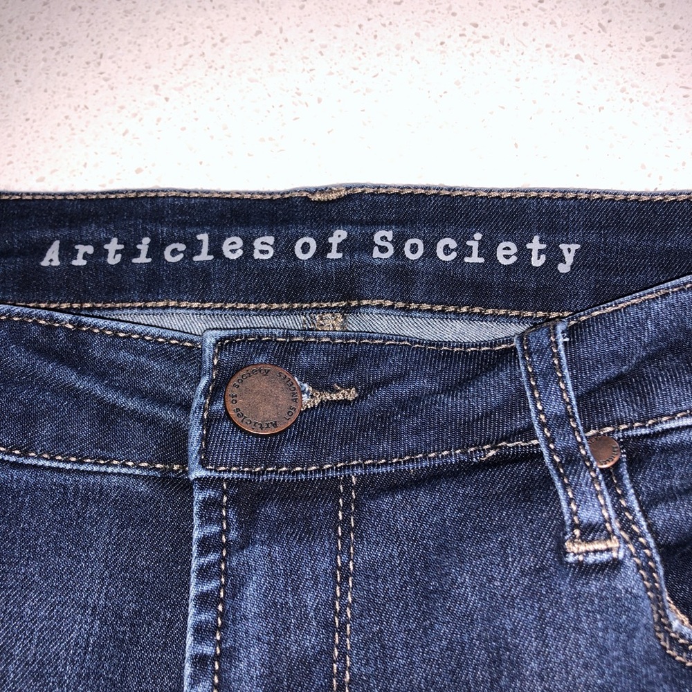 Articles of Society Los Angeles Skinny Jeans Women's Size 31 Dark blue…cut 2974